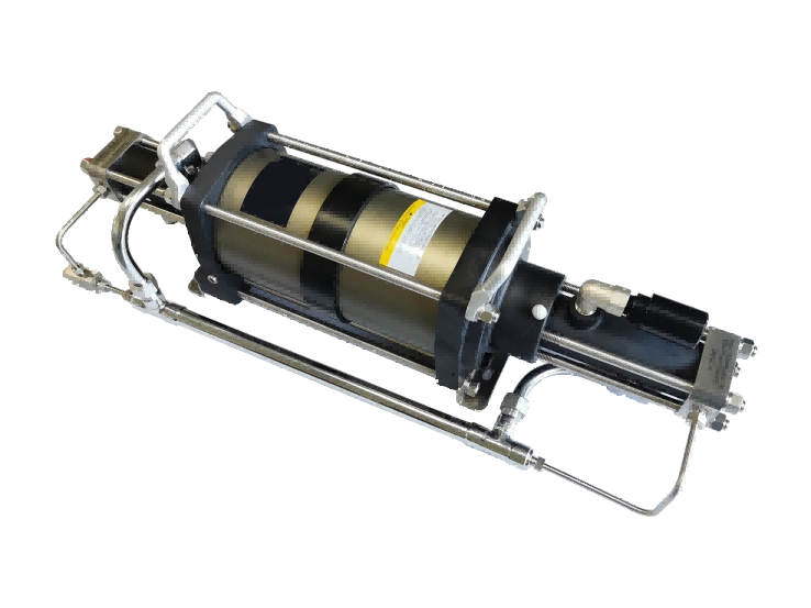 hydrogen gas-driven booster pump