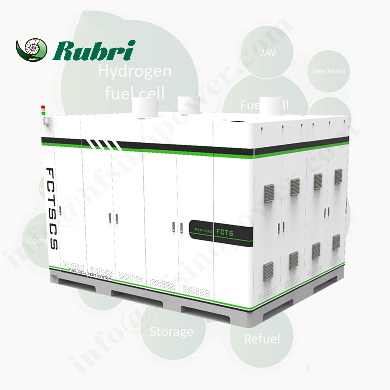 Banc d'essai de pile à combustible à hydrogène de 150 kW